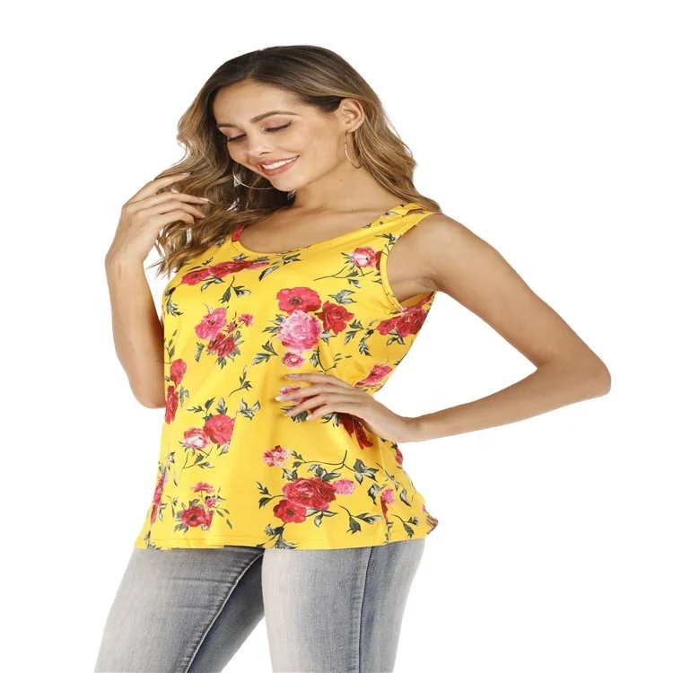 

Fashion Sexy Summer Sleeveless Floral Print Dress Casual Women Shirt Dress tank Tops, 4colors