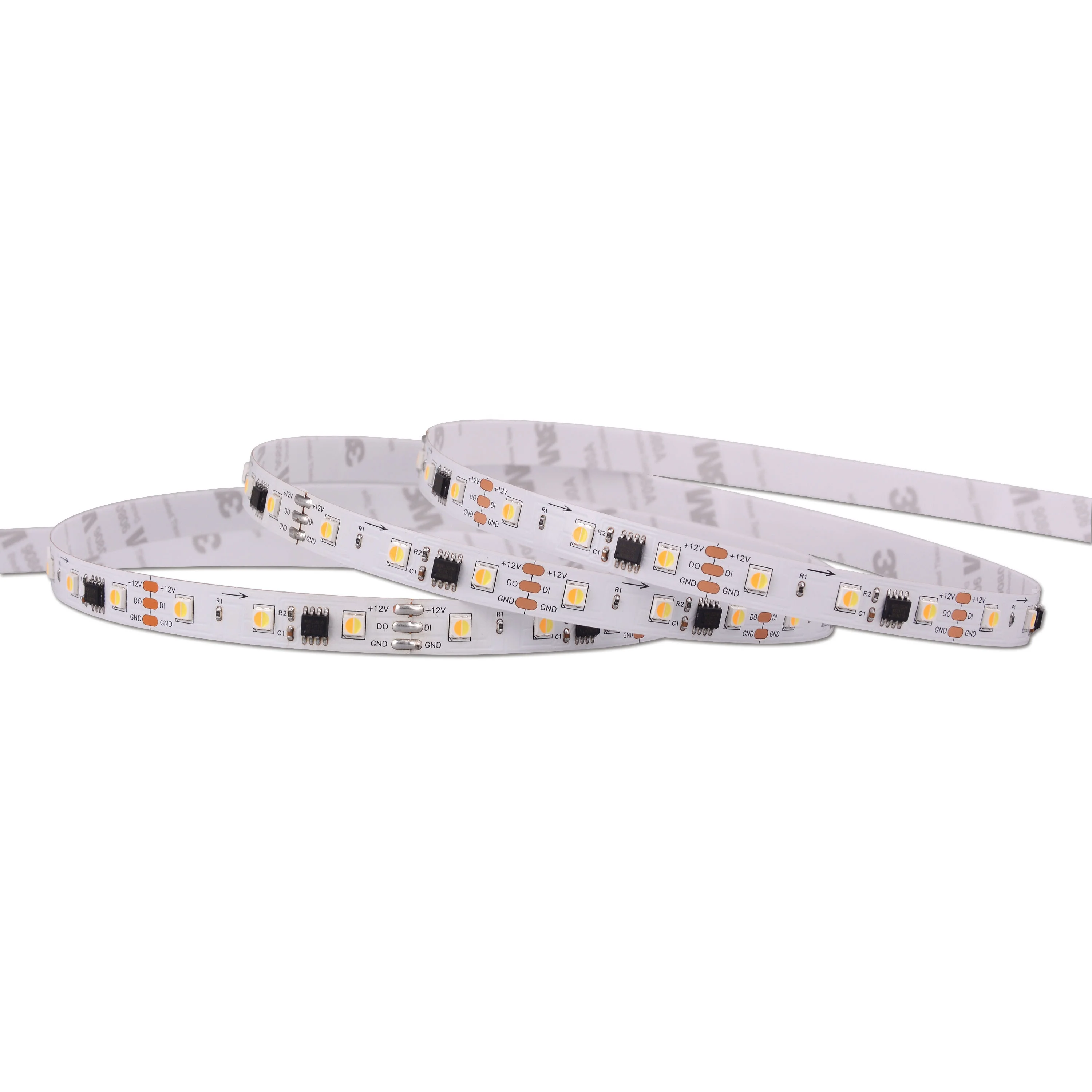 2019 New product DC12V 60leds/m Digital CCT WS2811 IC SPI Led Strip