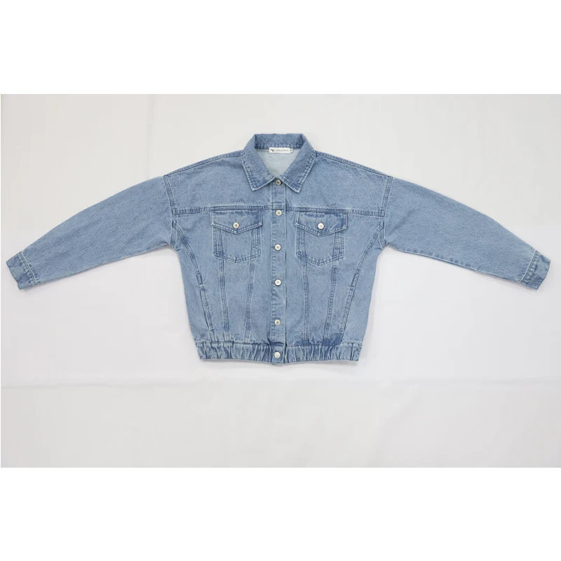 

Custom design womens oversize loose denim jacket casual style outdoor jacket wholesale for lady, Customized color