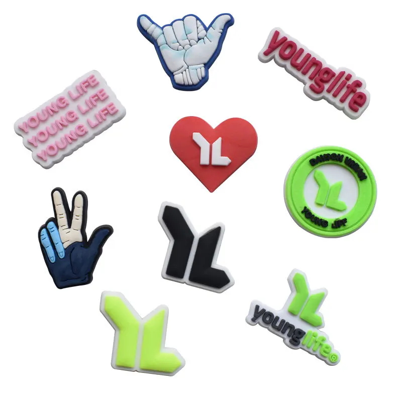 

Wholesale Customize Plastic yung life finger Sneaker Charms Soft Glue Pvc Charms Shoe Charms Cartoon Shoe Decorations