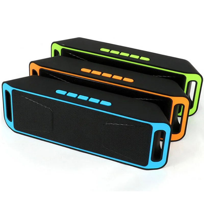 

LAIMODA Portable HiFi Wireless Speaker Bass Altavoz TF FM Radio caixa de som Soundbar, Blue red green grey orange