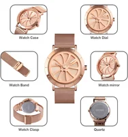 

SKMEI 9204 Rotating Dial Wristwatch 30m Waterproof Stainless Steel Japan Movement Quartz Watches