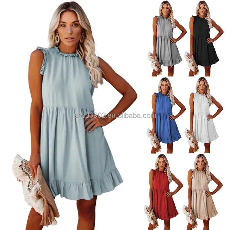 

European and American style casual women's dress 2021 new design women's dress