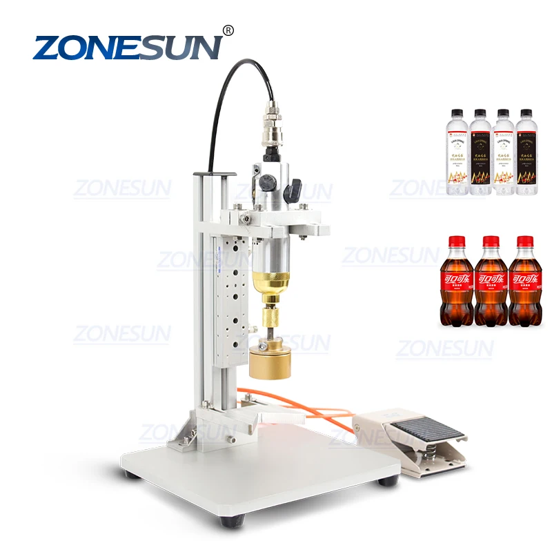 

ZONESUN ZS-XGPZ1 Semi-automatic Pneumatic Plastic Bottle Cap Screwing Machine Essential Oil Bottle Capping Machine