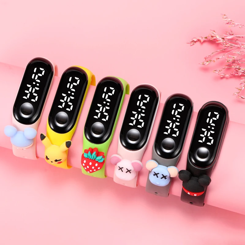 

Touch Screen Waterproof M3 Bracelet Led Watch Cute Cartoon Doll Animal Head Children Digital Kid Watch M3, Colorful