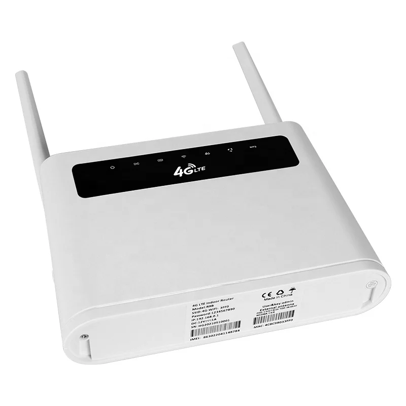 

High Quality 4G sim card LTE CPE Wireless Router 4 Antenna 300Mbps WIFI Speed support Different Firmware., White