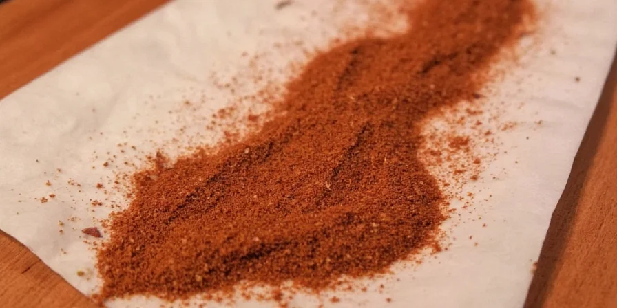 A humorous image of a nearly empty spice rack with only chipotle seasoning remaining.