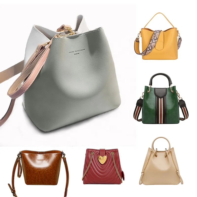 

Latest Style Vegan Designers Handbags Leather Bucket Bag