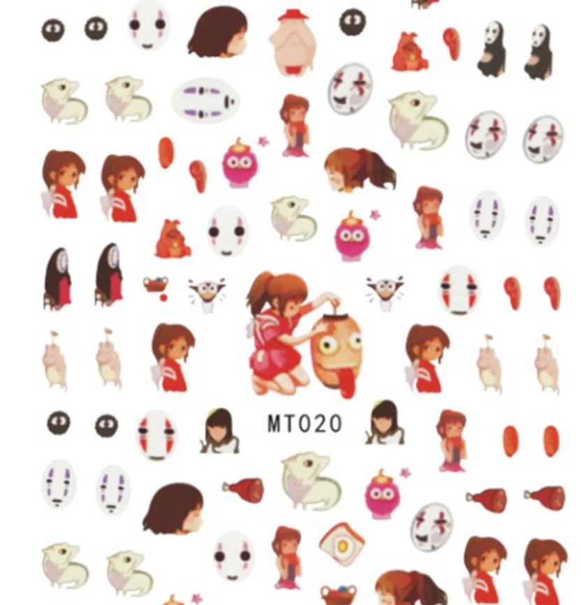 

MT013-MT031 2D adhesive cute cartoon nail stickers nail polish nail decals accessories