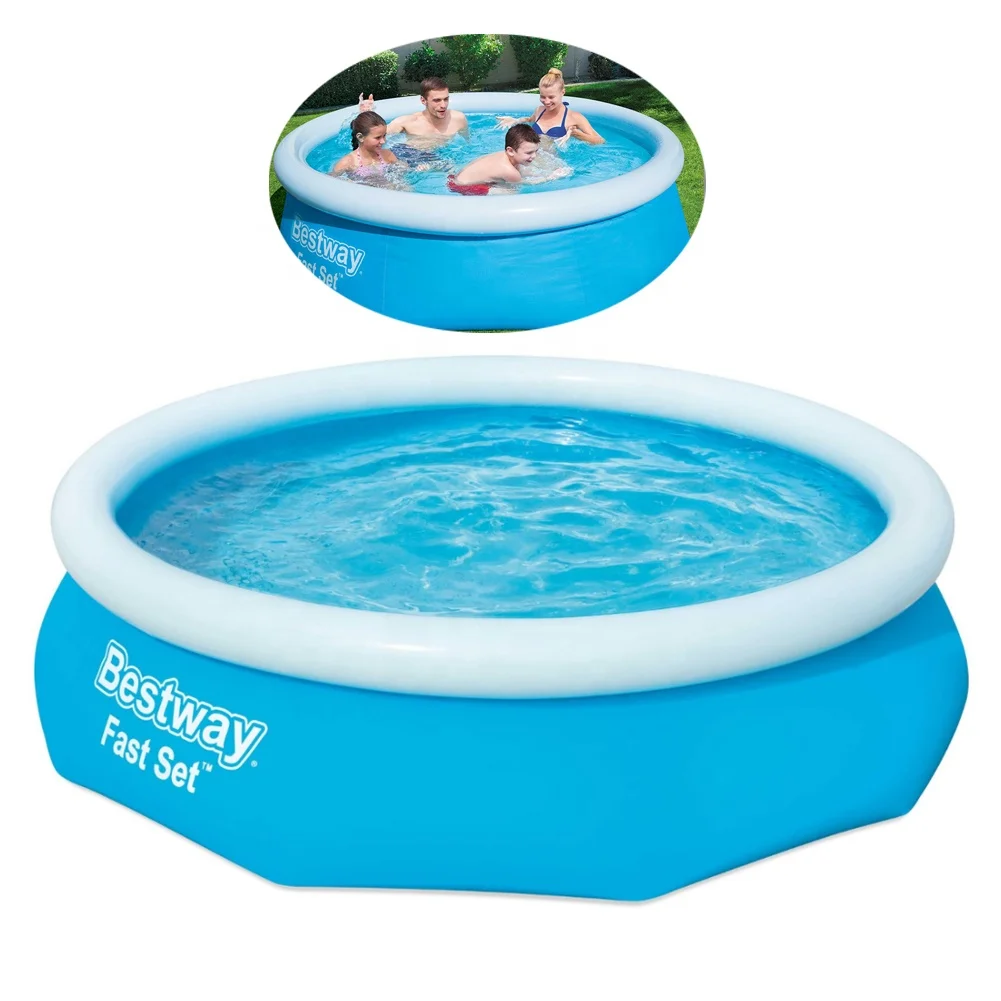 

Bestway 57273 12'x30''/ 3.66m x 76cm Inflatable Above Ground Outdoor portable swimming pools, As photo