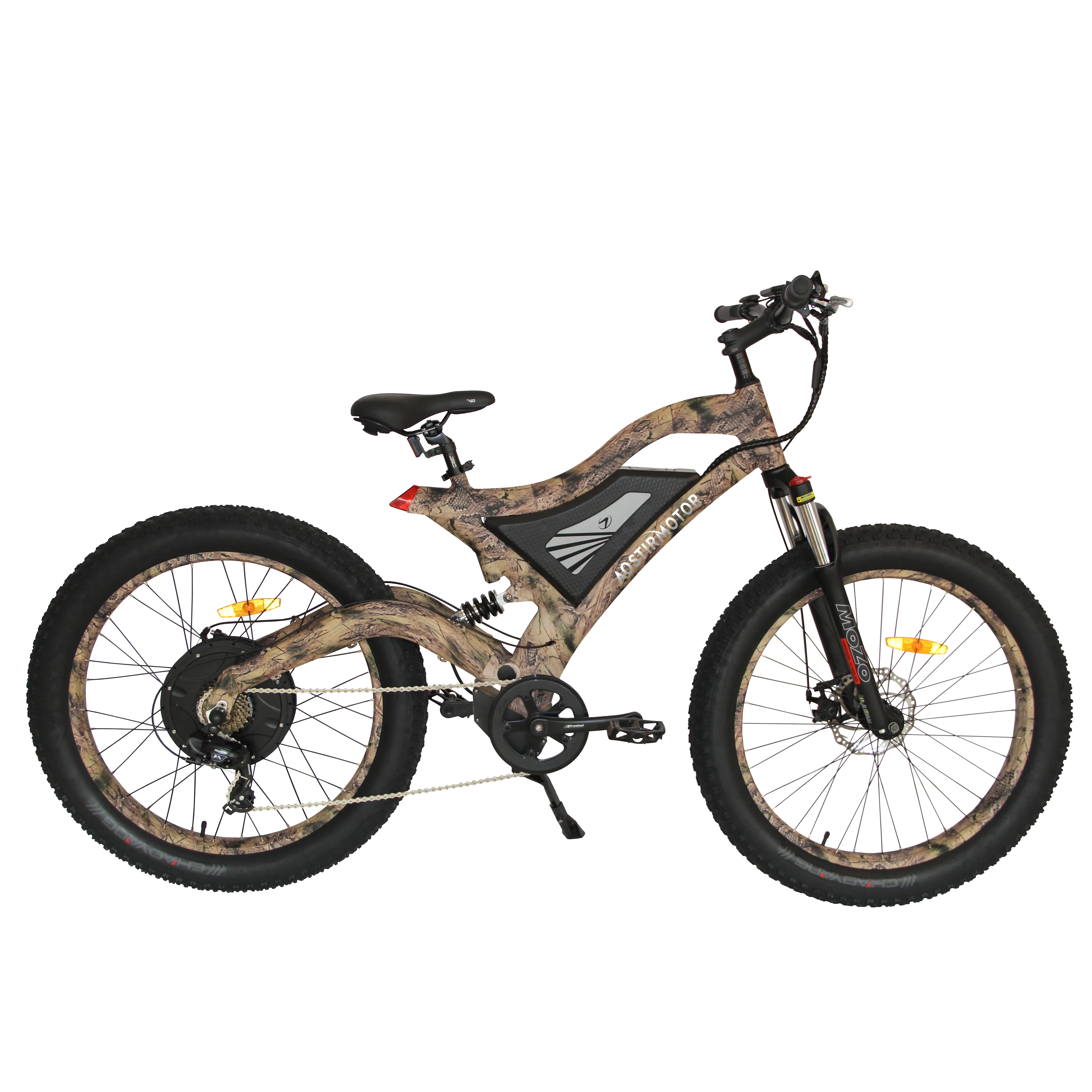 

Camouflage off road full suspension 26 inch 48v 1500w fat tire e mountain bike