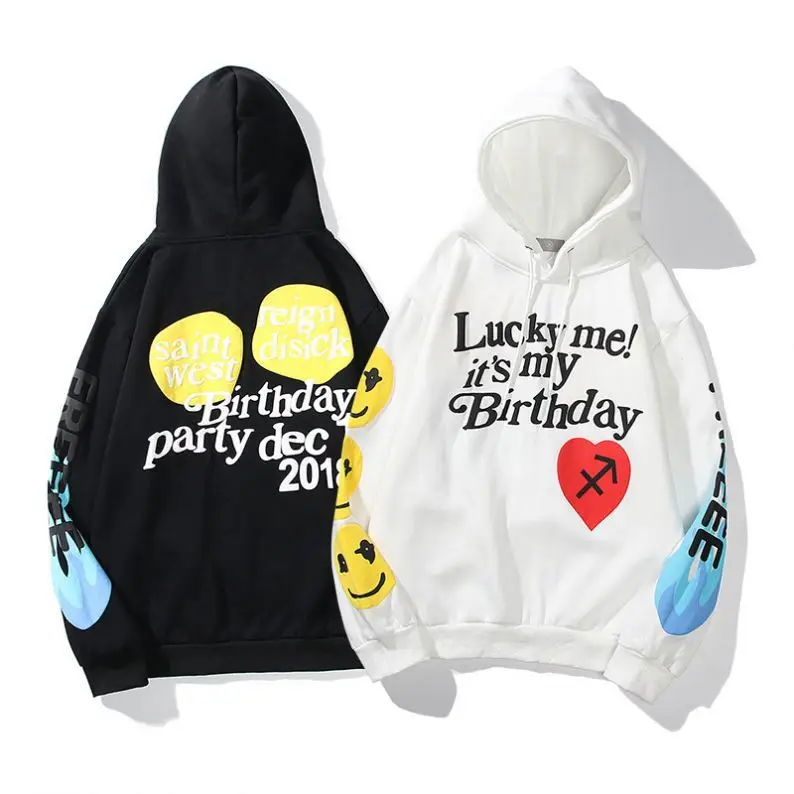 

Best Design Letter Print Kanye High Street Mens Hoodies Sweatshirts Fashion Casual Hoodies For Men, White,black