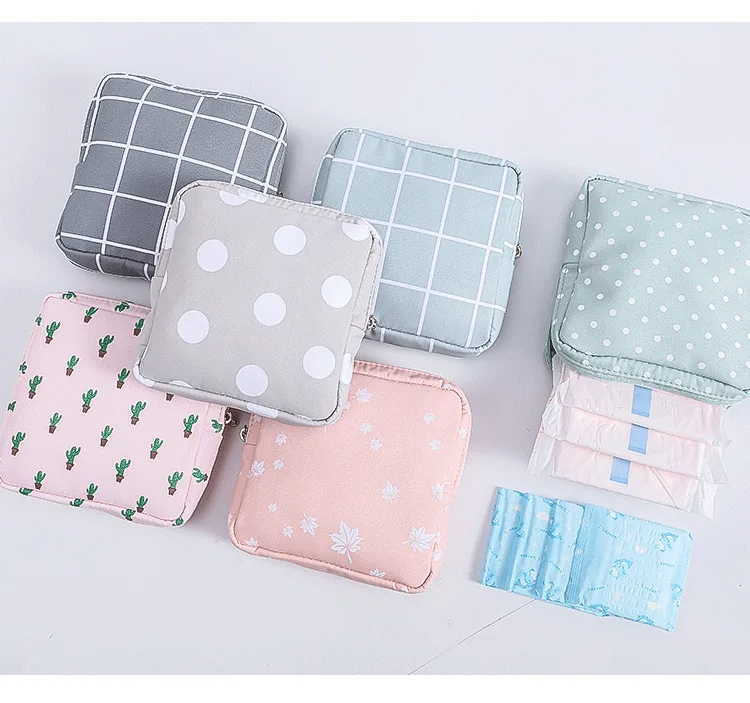 

Factory Custom LOGO Portable Waterproof Organizer Sanitary Napkins Storage Bag