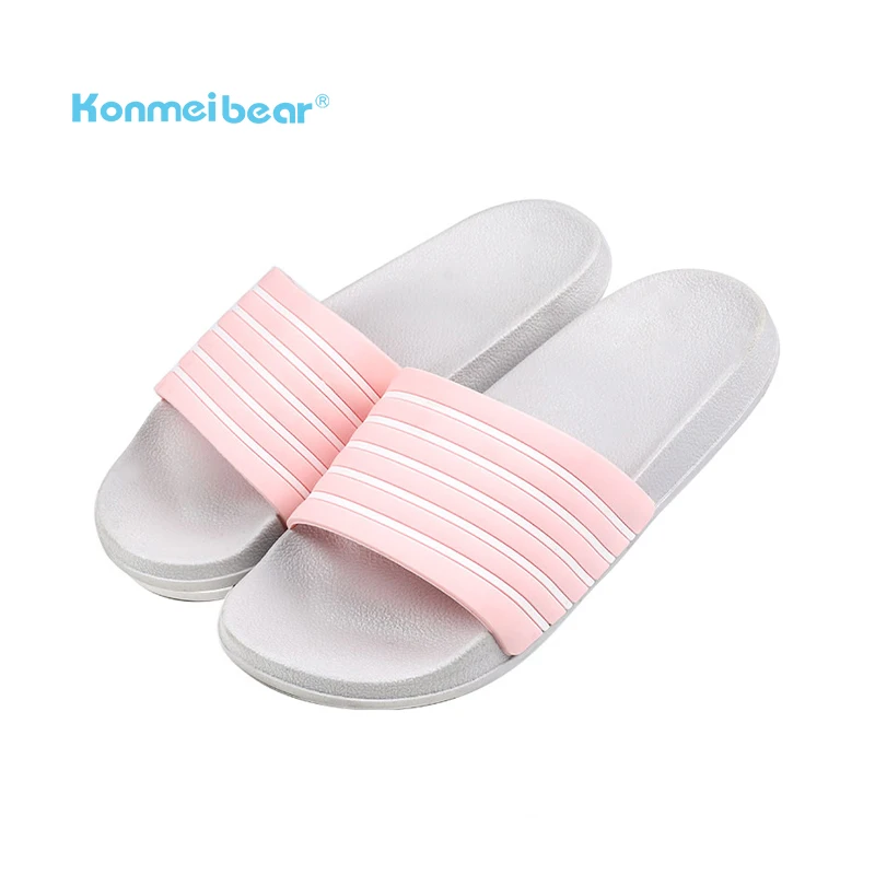 

2021 Summer Cool PVC Material Flat Women Fashionable Anti Slip Indoor Women Slippers, Pink/blue/green