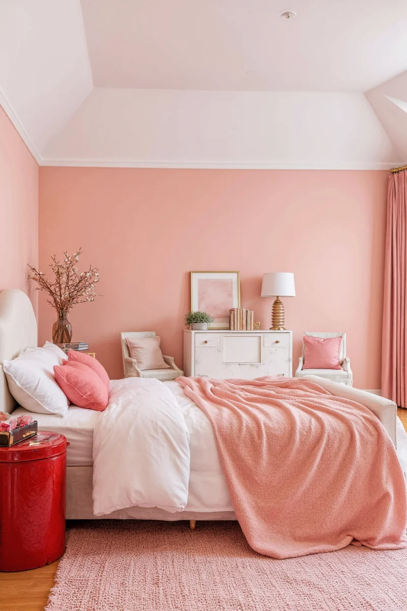 Kids bedroom with coral theme