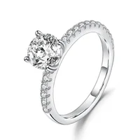 

Abiding Moissanite Engagement Ring Setting in Solid 925 Sterling Silver Moissanite Diamond Wedding Ring