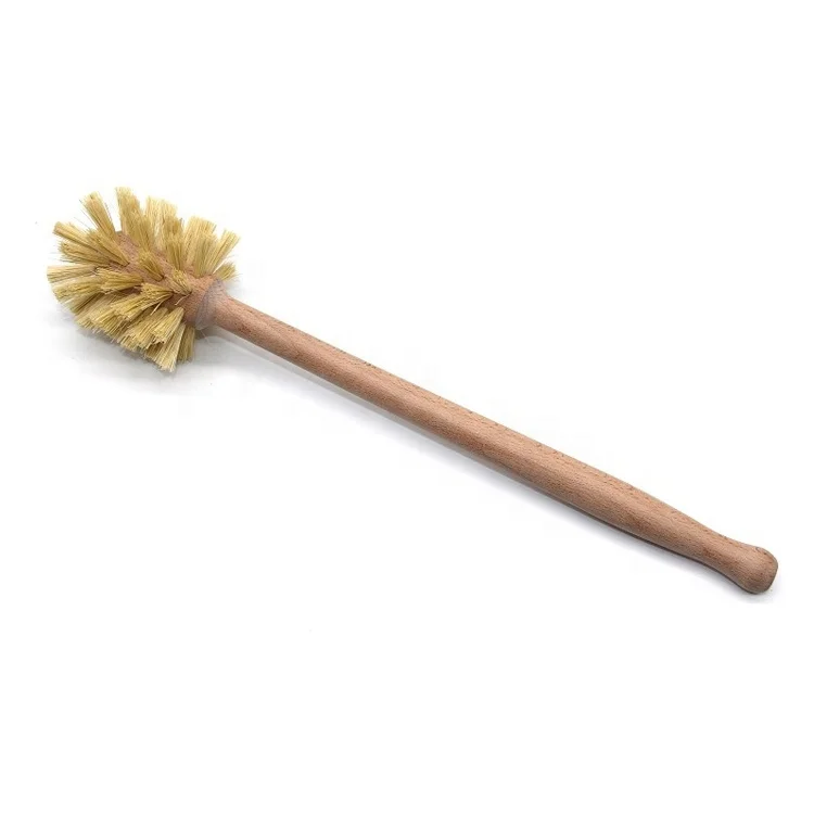 

Long Handle Wooden Toilet Cleaner Wholesale Eco Friendly Natural Sisal Bristle Bamboo Toilet Bowl Brush wood