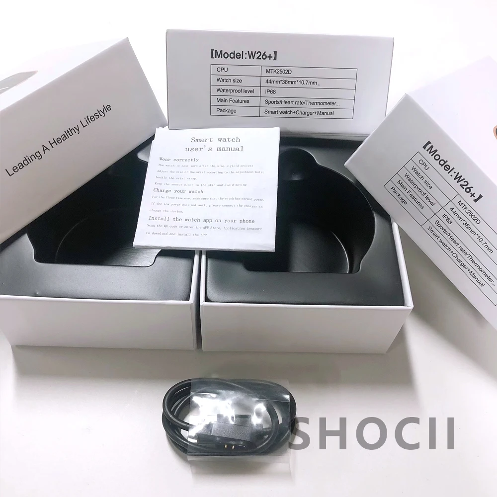 

W26 +racker Smart Watches Subwoofer Women Men Smart Watch Android Bt Compatible Smartwatch Phone Fitness T