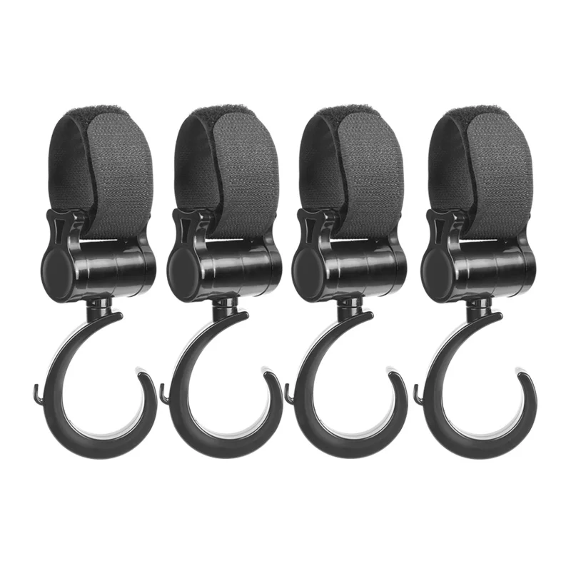 

Wholesale Baby Stroller Hook Universal Diaper Bag Hook for Stroller 360 Degree Rotation Large Stroller Hooks for Shopping, Black