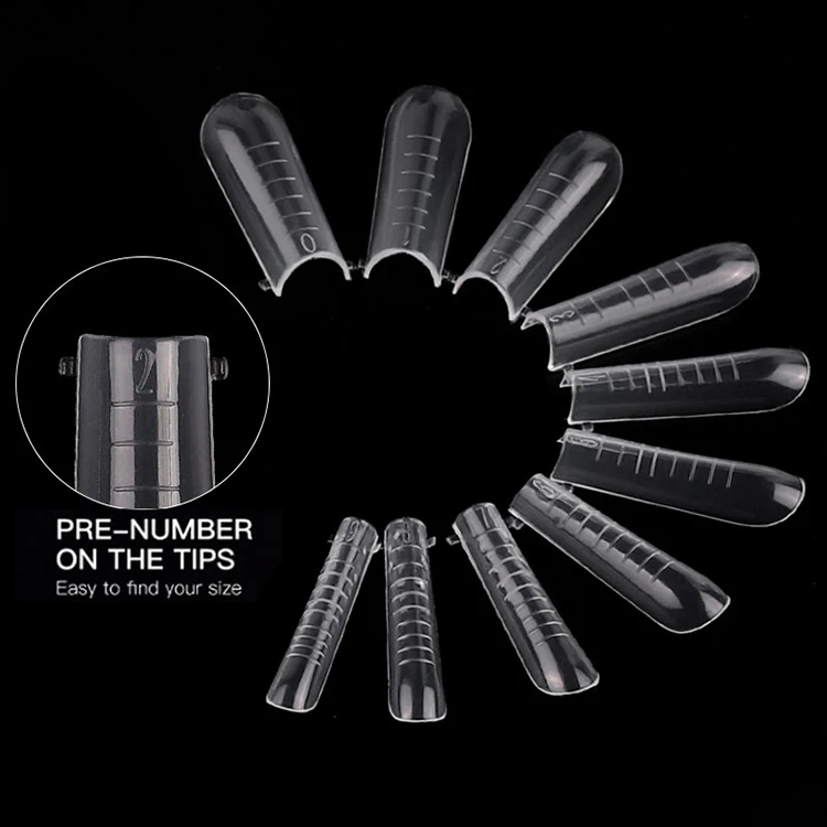 

Full Cover 120pcs Quick Building Mold Tips Crystal Gel Extension UV Poly Gel Mold nail tips