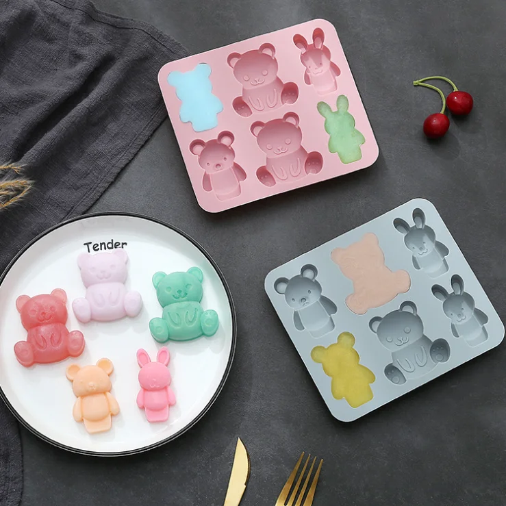 

Hot sale cartoon animal visualize silicone cake mold silicone DIY chocolate molds baking tools