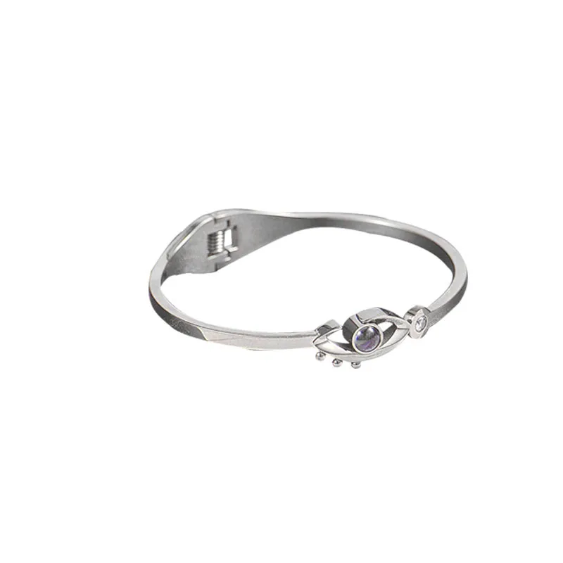 

Visible I Love you Fashion Accessories Stainless Steel Jewelry Silver Bracelets Bangles Women Charm bracelet