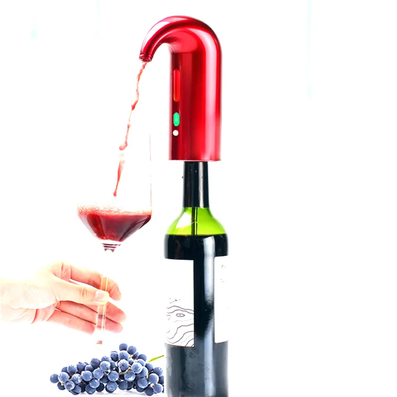 

FF86 Amazon USB Wine Decanter Christmas Gift Easy Dispenser Home Restaurant Automatic Wine Aerator Pourer, Red/white/black