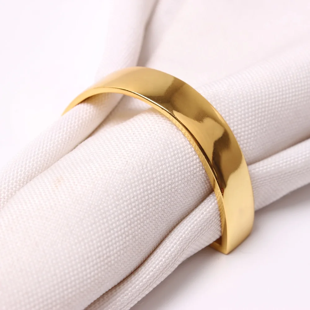 

Semicircle Metal Gold Napkin Rings