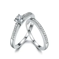 

Engagement Wedding Jewelry 925 Sterling Silver Couple Rings for women