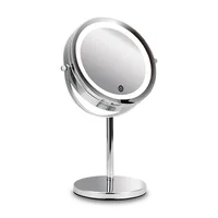 

Hot Selling Double Sided Vanity Desktop 7X Magnifying Cosmetic Lighted Makeup Mirror with Touch Switch