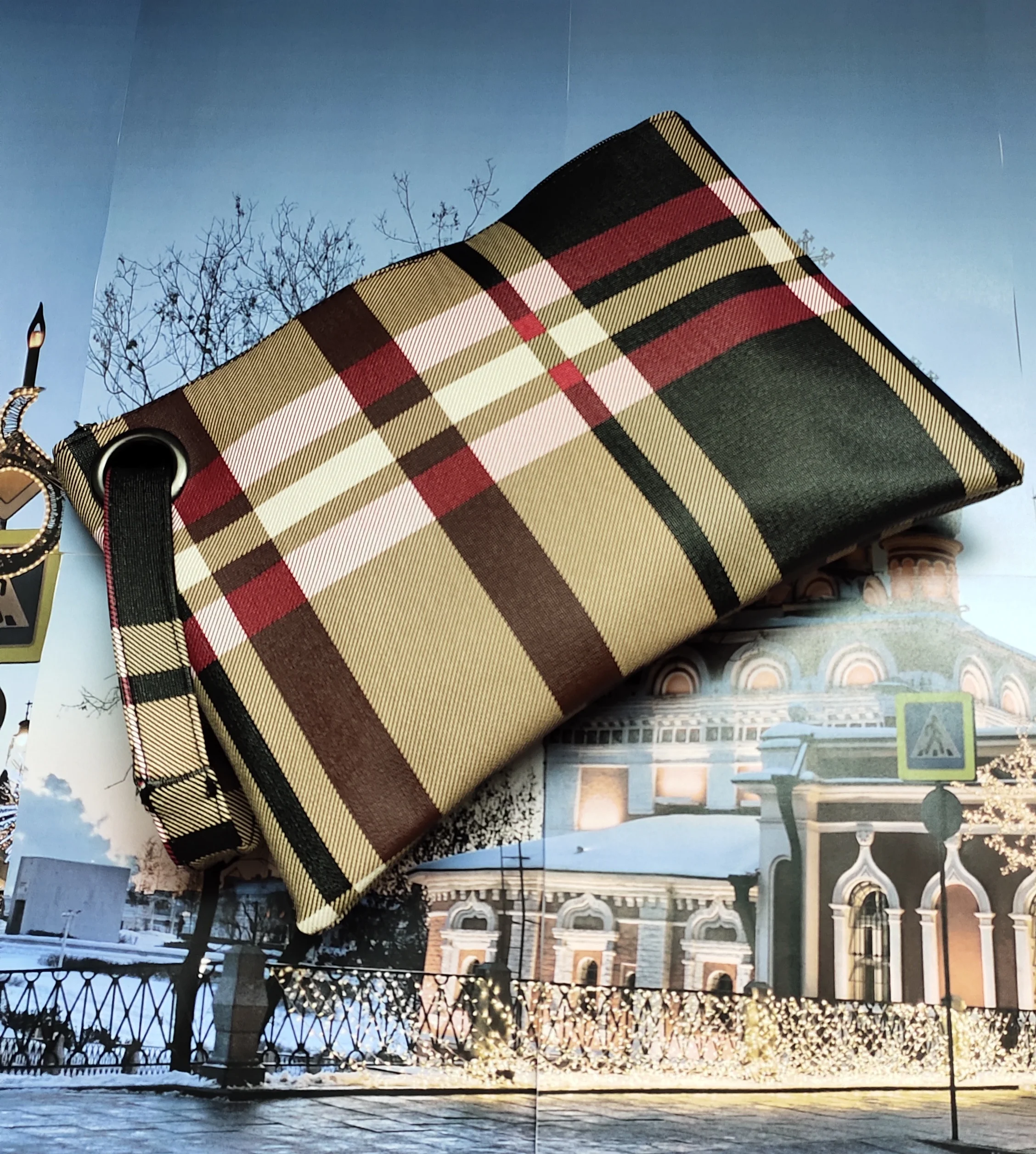 

Free Sample Simple Design PU Plaid Luxurious lady Handbag Classic Fashion Women Clutch Party Bag