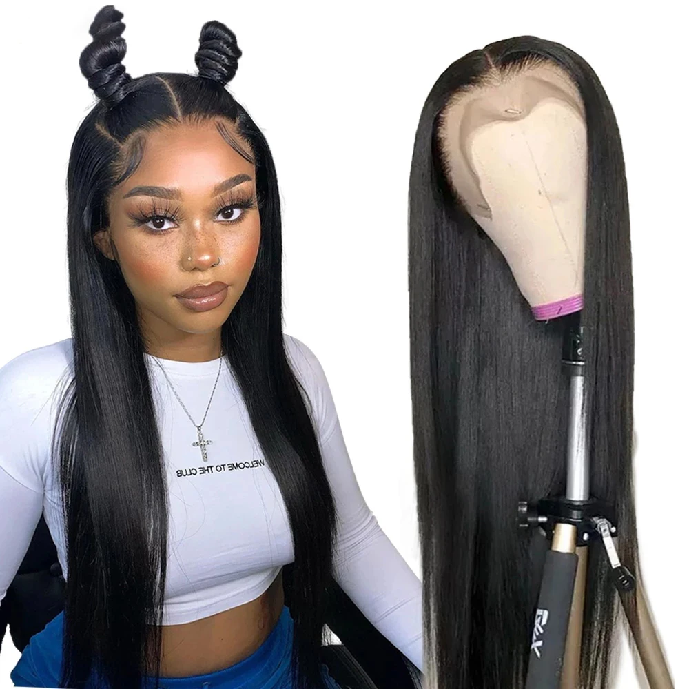 

CWV 180% Density Transparent Swiss Lace 13x6 Lace Frontal Wigs For Black Women Pre Plucked With Baby Hair Remy Hair Wig