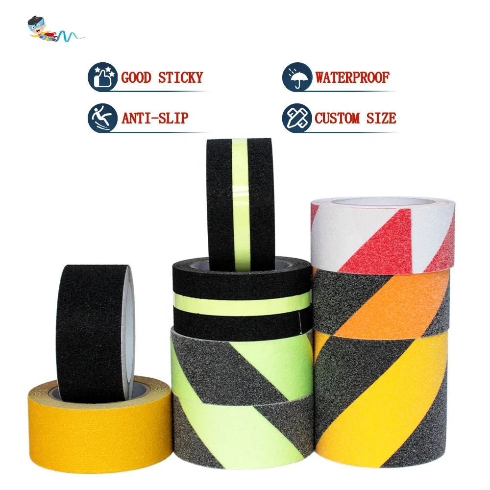 High Viscosity Waterproof Colorful Luminous Stair Tread Step Ramp Best Grip Traction PVC PET PEVA Anti Slip Safety Adhesive Tape