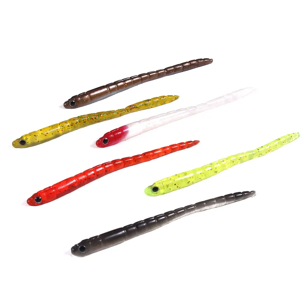 

10pcs/bag Wholesale worm 1.7g 9cm Customized Soft Lure Artificial Plastic Fishing lure, 7 colours available/unpainted/customized