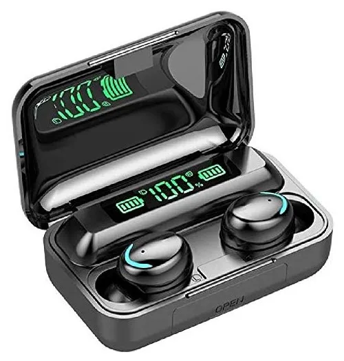 

2021 New head phone noise cancelling sport wireless blutooth earphone headphones f9 tws earbuds wireless, Black