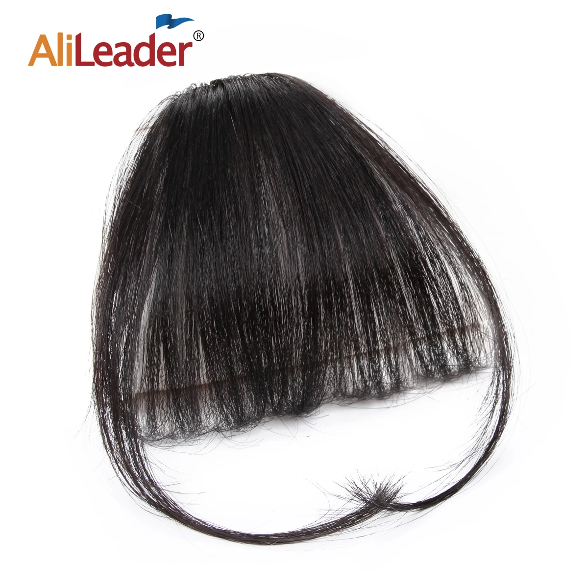 

AliLeader Clip in Air Bangs Human Hair Bangs Clip On Real Hair Flat With Temples Hand Made Mini Air Bangs, Picture