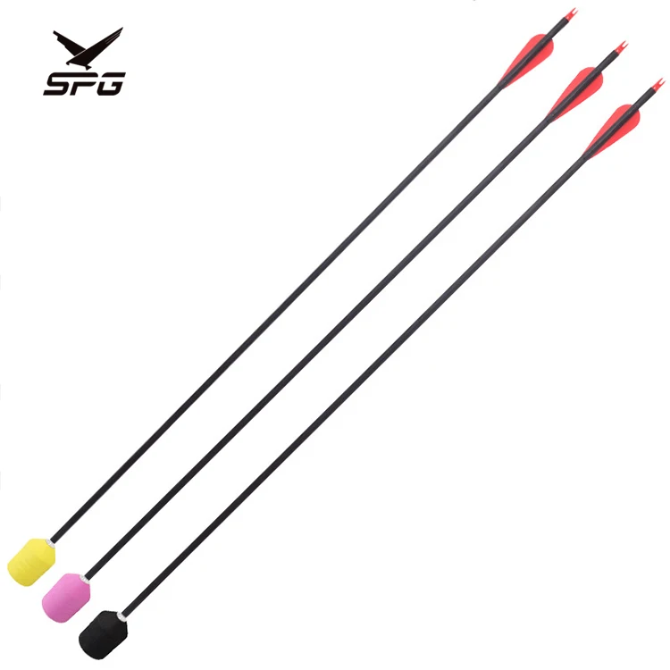 

SPG Archery Game Mix Carbon Archery Battle CS Combat Archery Tag Arrow Foam Tip Arrow for Shooting, Yellow /pink /black