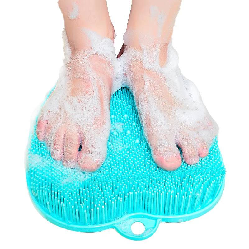 

New Item Comfortable Anti-slip Silicon Gel Shower Foot Massaging Rug Bath Mat