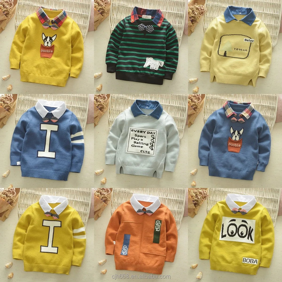 

2021 spring, summer, autumn and winter sets of children's long-sleeved T-shirts free knitting pattern sweater factory wholesale, Picture