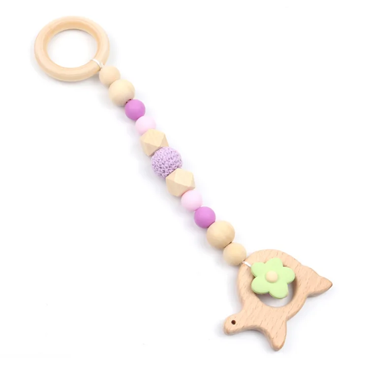 

2021 New Baby Product Toy Gift wooden Teether Pacifier Chain Holder Clip, Any paton colour code is avilable