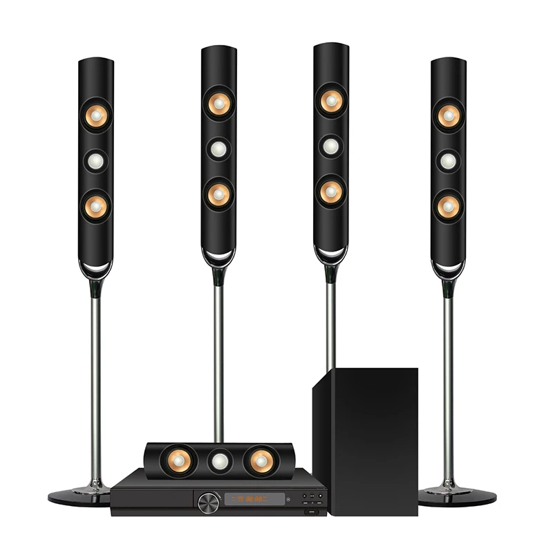 

New Tv Cinema Music Tower Amplifier Surround Sound Kit Bluetooth 5.1 Multimedia Subwoofer Speaker Home Theatre System, Black