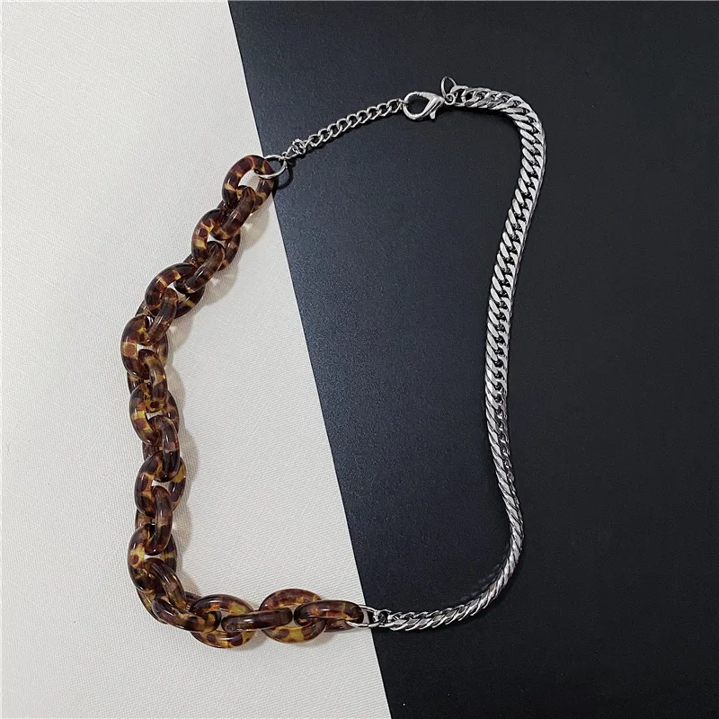 

Shangjie OEM Acrylic Titanium steel necklace 2021 designer necklace famous brands unique necklaces, Sliver