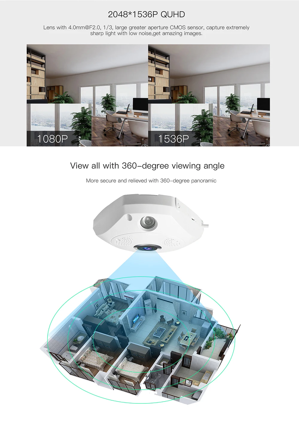 Vstarcam C61s 1080p Home Security Camera Cloud Storage 360 Degree