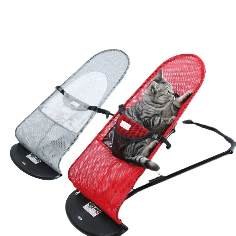 

Portable Mesh Breathable Comfortable Rest Cat Rocker Bed Adjustable Collapsible Pet Dog Rocking Chair, Pictures