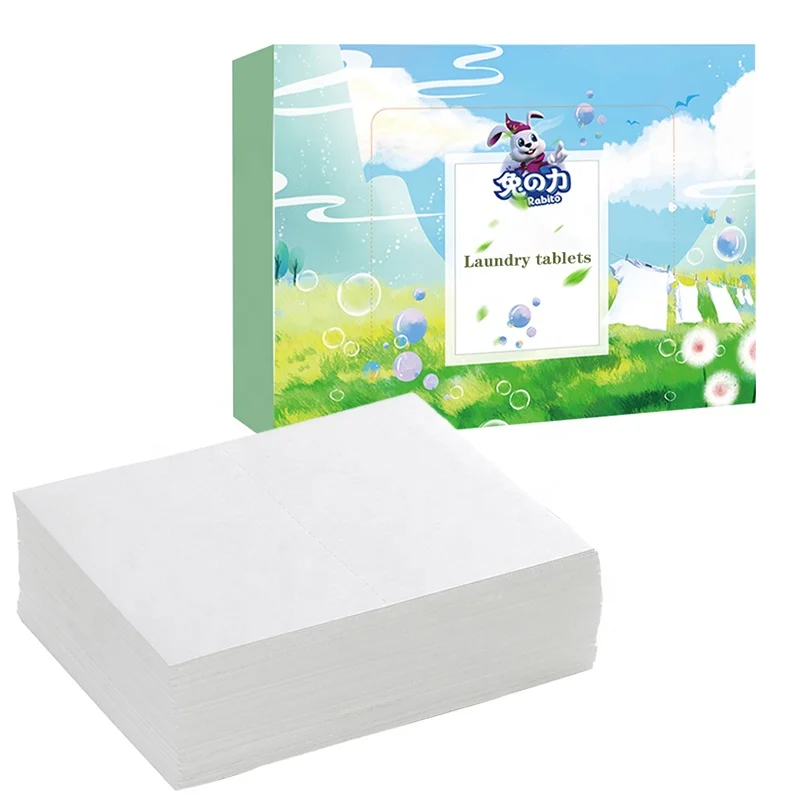 

Eco Friendly Biodegradable Cloth Laundry Detergent Strips Underwear Laundry Tablets Detergent Sheet