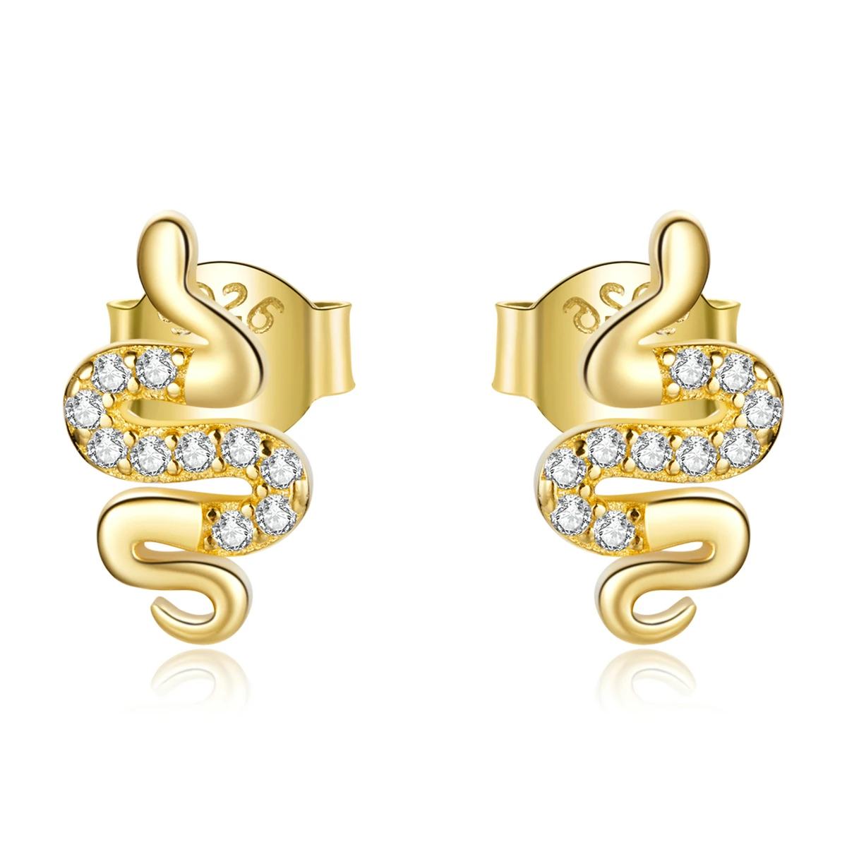 

BSE526 snake ear stud 925 sterling silver stud earrings for women