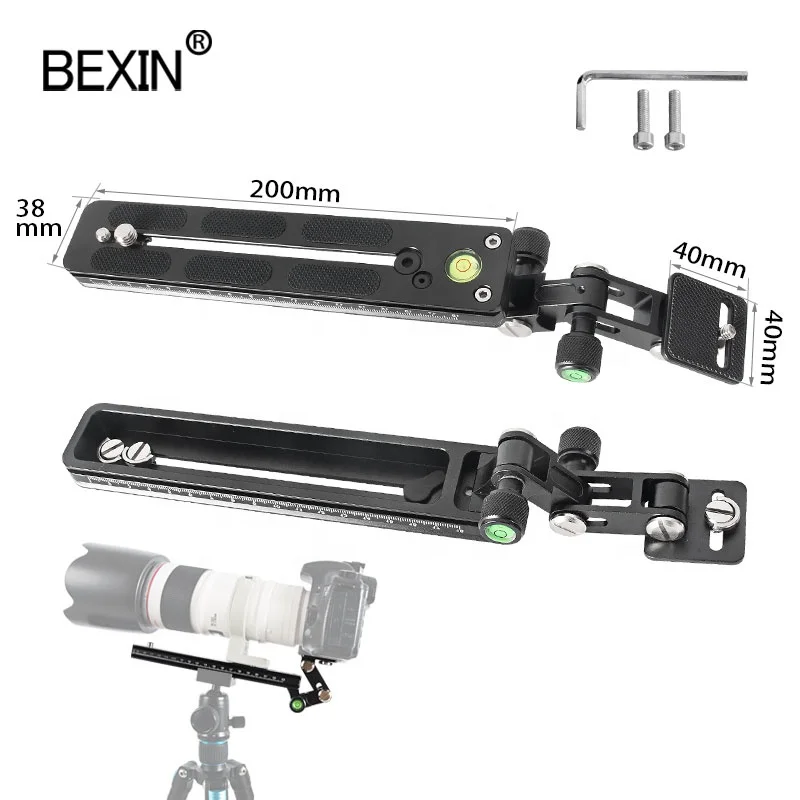 

BEXIN Cameras Telephoto Lens Board Tripod Head Quick Release Plate SLR Camera Holder Plate for Professional Camera Tripod, Black