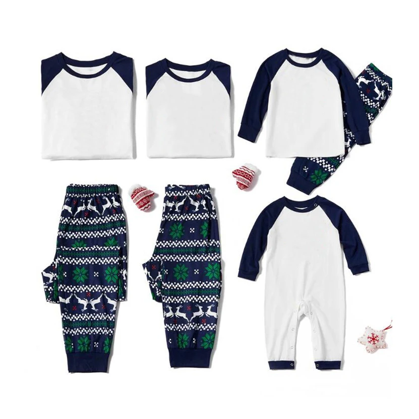 

Christmas 2021 custom made christmas pyjama mom and me plus size women's sleepwear plain christmas pajamas, Customized color/as show