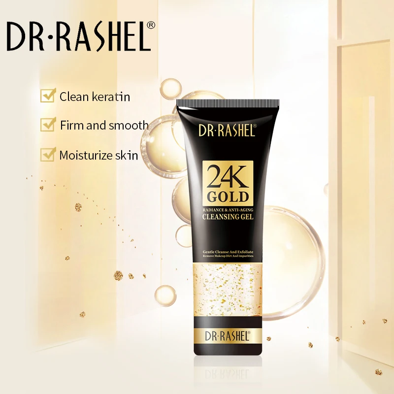 

Private label 99.9% Pure New Coming Face Wash 24K Gold radiance & anti-aging cleansing gel