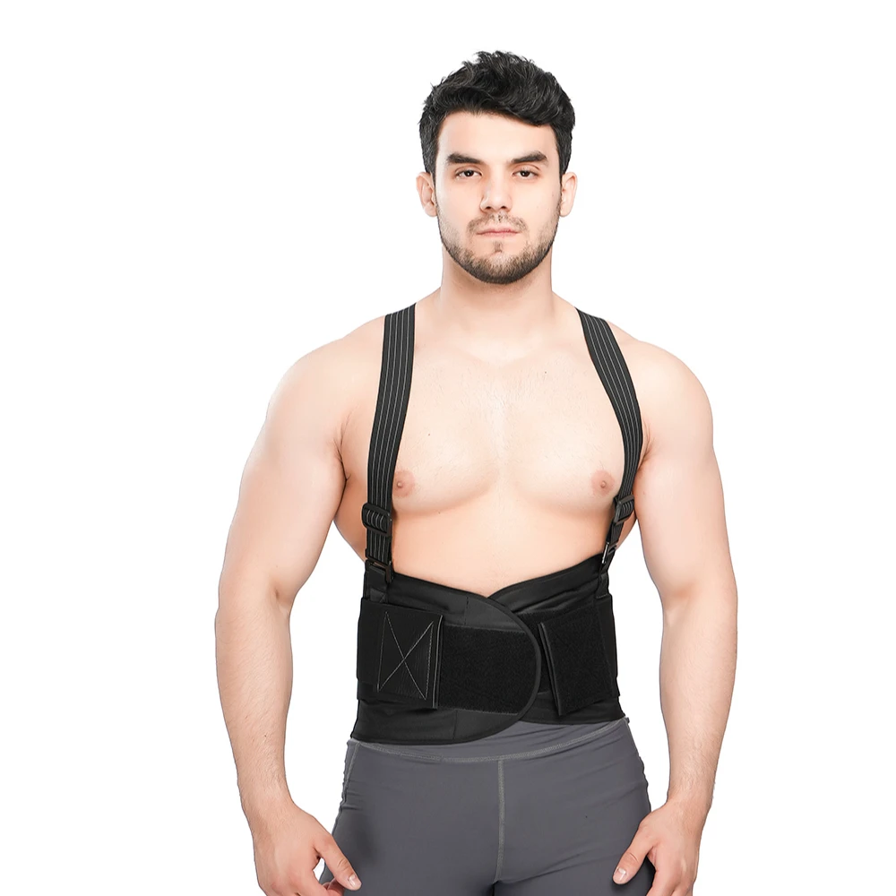 

High Quality Medical Waist Belt Working Use Waist Lumbar Immobilizer Brace Waist Support Man Women, Black